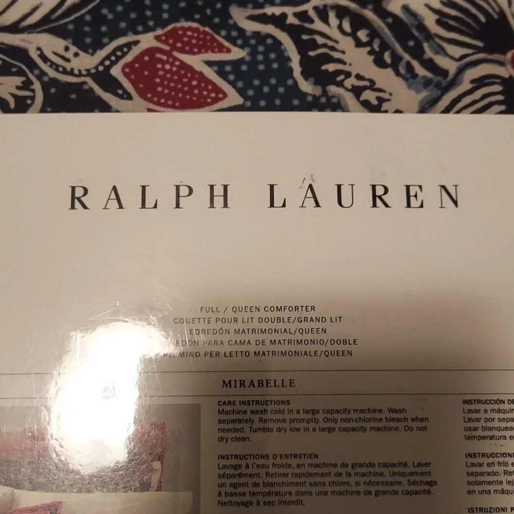 Ralph Lauren Home Mirabelle Full Queen Comforter Indigo Blue